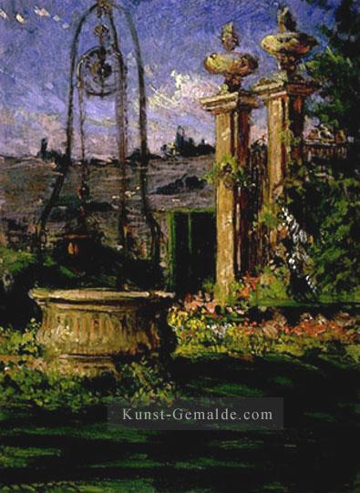 In den Gärten der Villa Palmieri James Carroll Beckwith Ölgemälde
